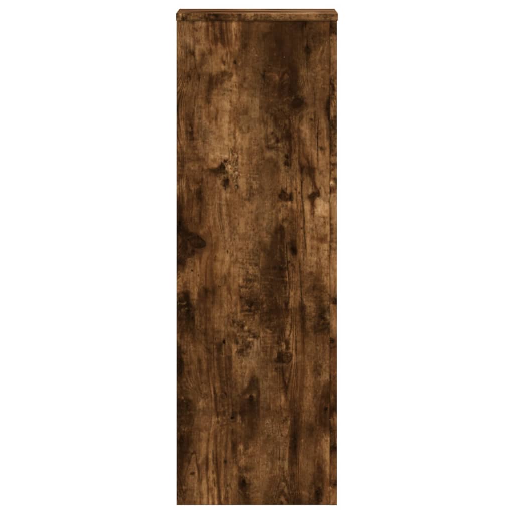Plantenstandaard 33x33x100 cm bewerkt hout gerookt eikenkleurig is nu te koop bij PeponiXL, paradijselijk wonen!