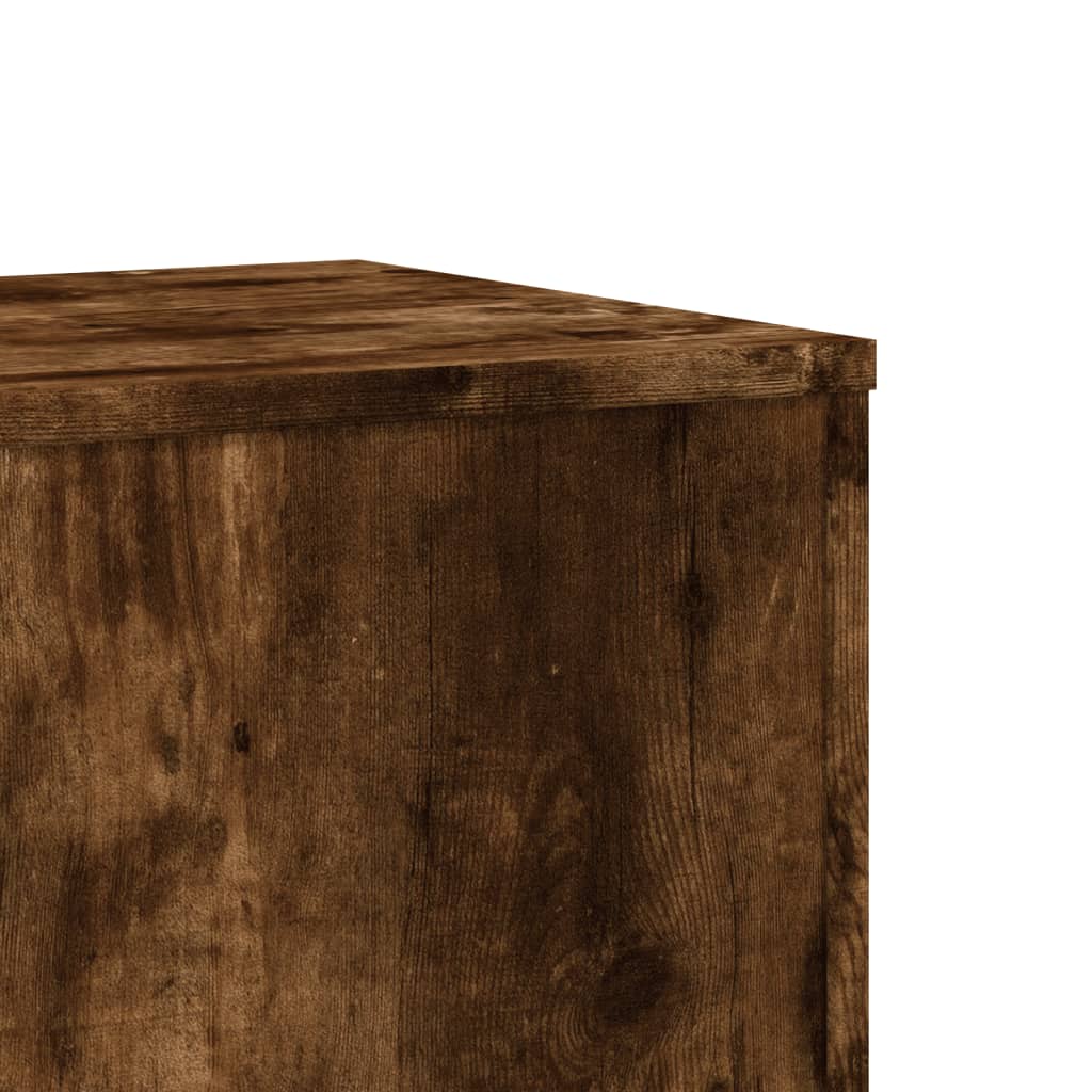 Plantenstandaard 33x33x100 cm bewerkt hout gerookt eikenkleurig is nu te koop bij PeponiXL, paradijselijk wonen!