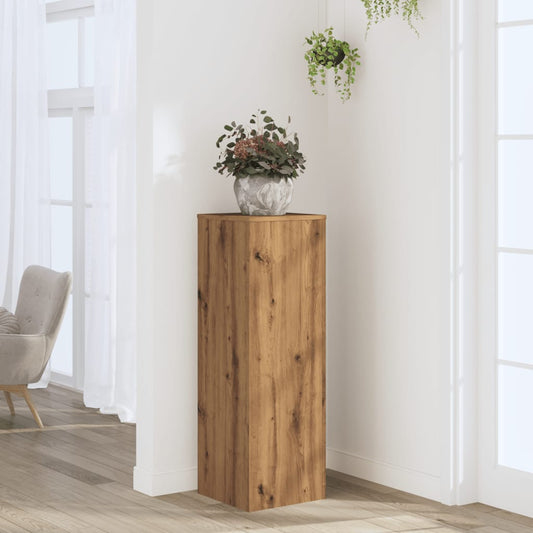 Plantenstandaard 33x33x100 cm bewerkt hout artisanaal eiken is nu te koop bij PeponiXL, paradijselijk wonen!