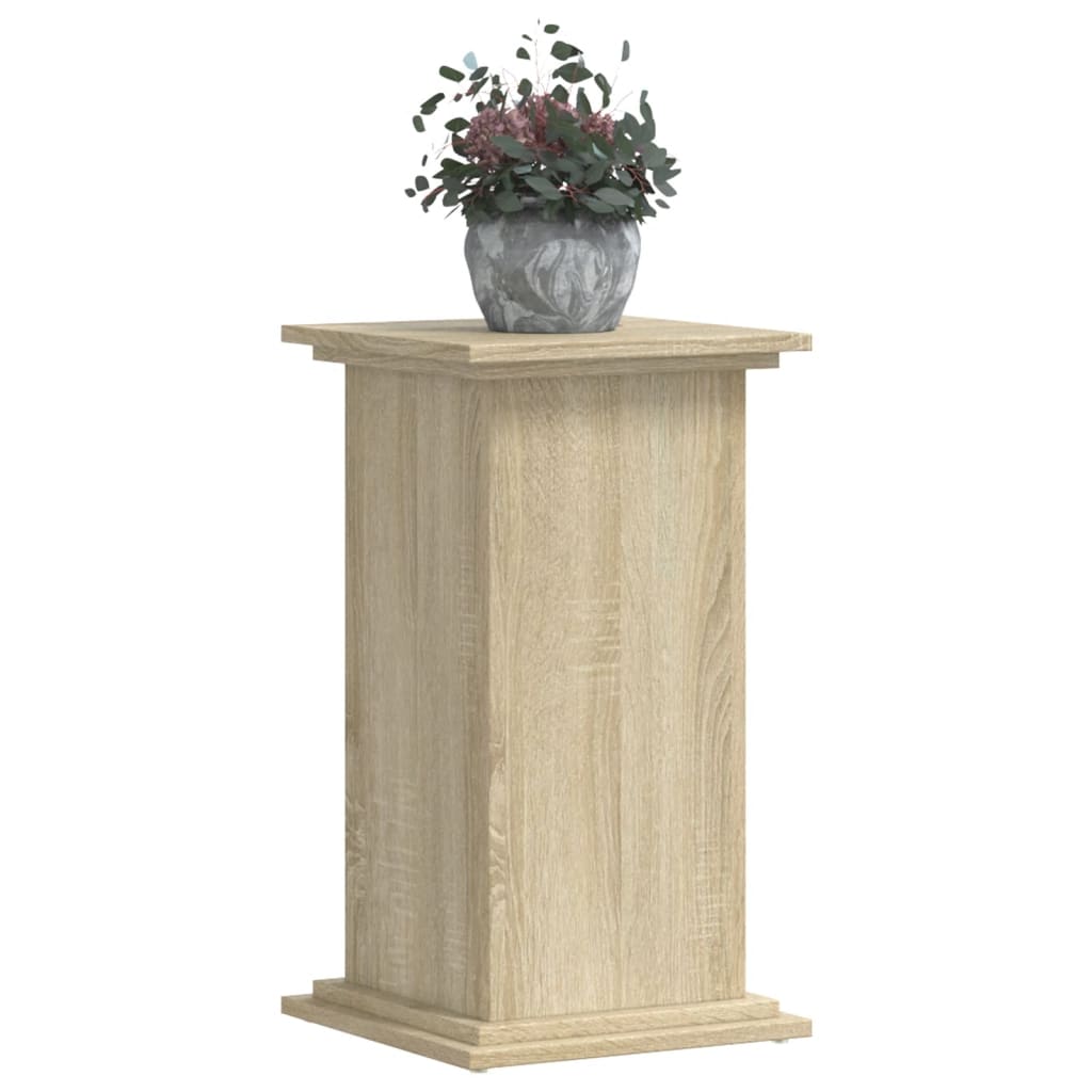 Plantenstandaard 33x33x60 cm bewerkt hout sonoma eikenkleurig is nu te koop bij PeponiXL, paradijselijk wonen!