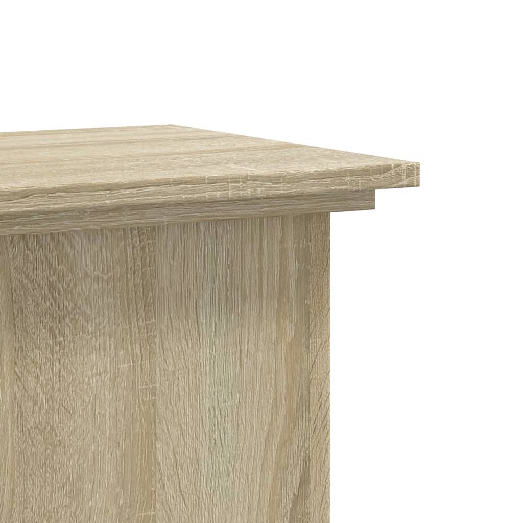 Plantenstandaard 33x33x60 cm bewerkt hout sonoma eikenkleurig is nu te koop bij PeponiXL, paradijselijk wonen!