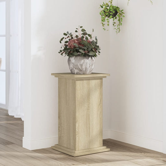 Plantenstandaard 33x33x60 cm bewerkt hout sonoma eikenkleurig is nu te koop bij PeponiXL, paradijselijk wonen!