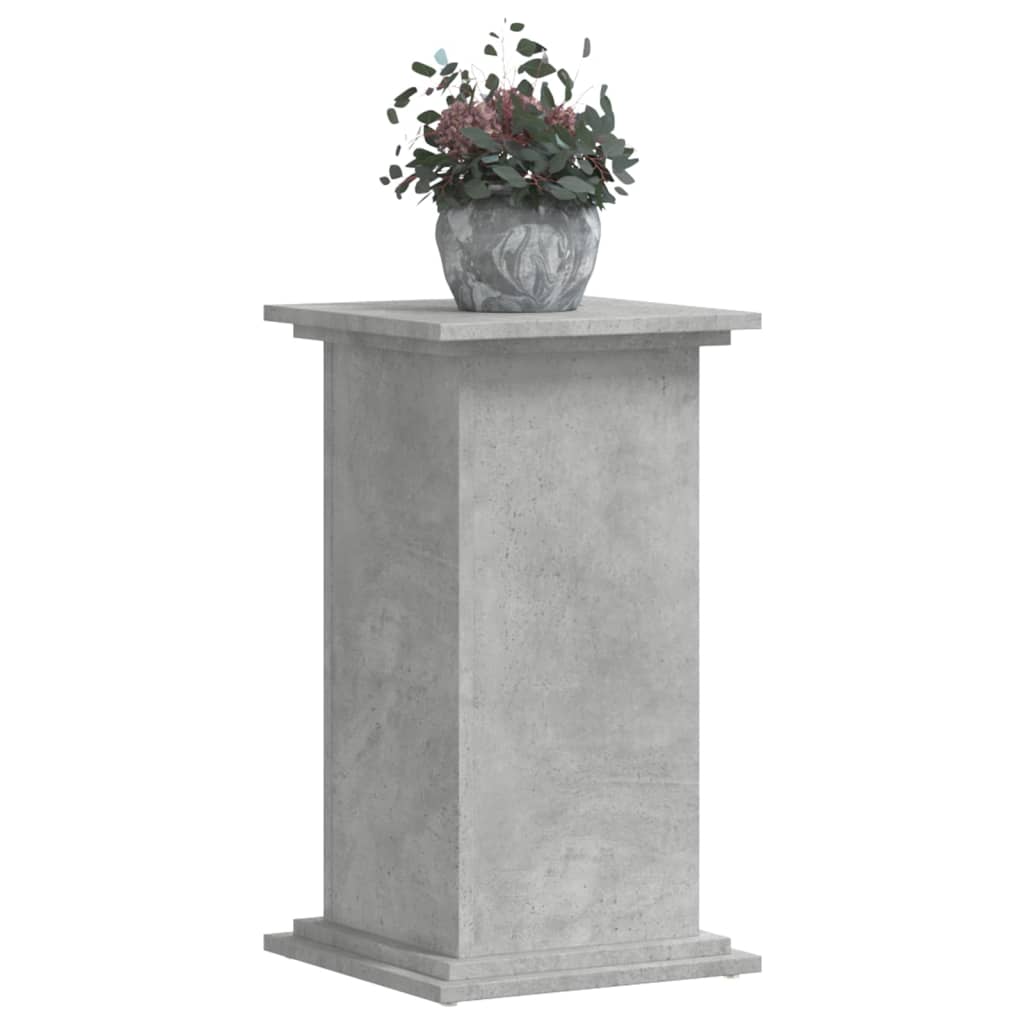 Plantenstandaard 33x33x60 cm bewerkt hout betongrijs is nu te koop bij PeponiXL, paradijselijk wonen!