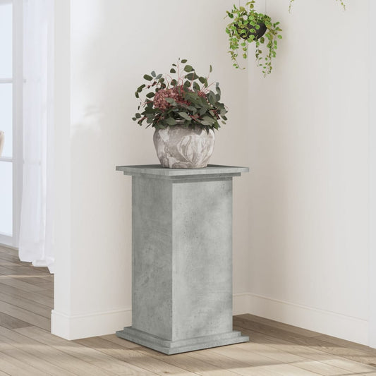 Plantenstandaard 33x33x60 cm bewerkt hout betongrijs is nu te koop bij PeponiXL, paradijselijk wonen!