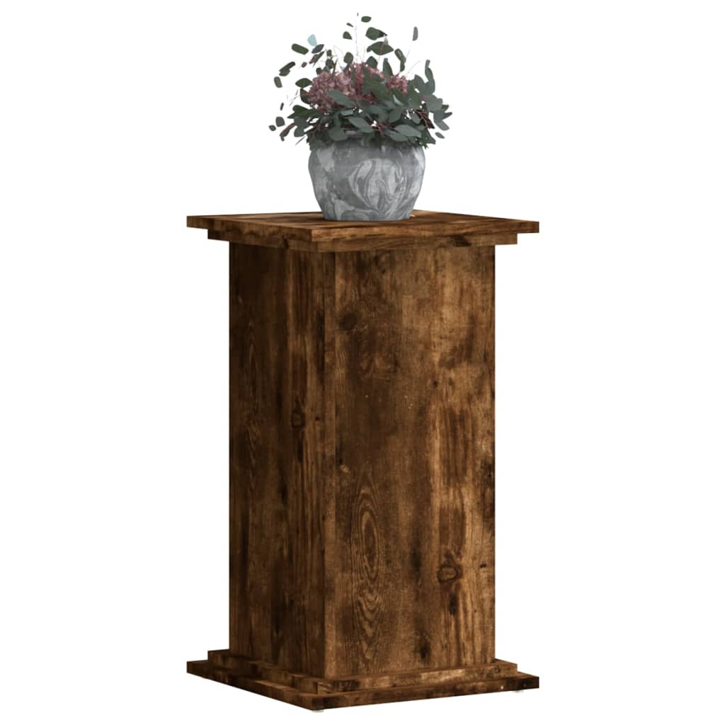 Plantenstandaard 33x33x60 cm bewerkt hout gerookt eikenkleurig is nu te koop bij PeponiXL, paradijselijk wonen!
