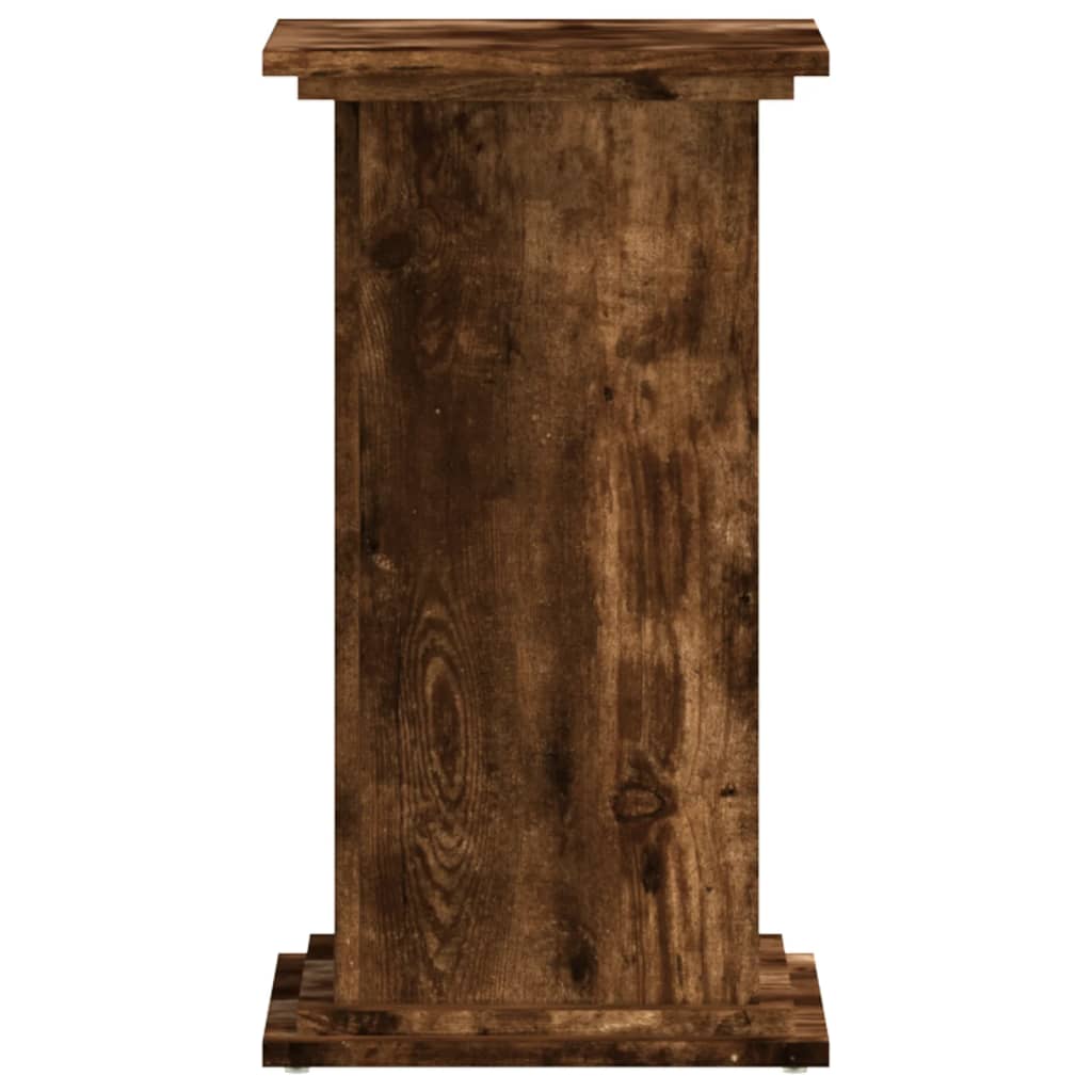 Plantenstandaard 33x33x60 cm bewerkt hout gerookt eikenkleurig is nu te koop bij PeponiXL, paradijselijk wonen!