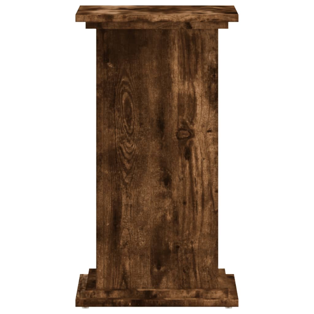 Plantenstandaard 33x33x60 cm bewerkt hout gerookt eikenkleurig is nu te koop bij PeponiXL, paradijselijk wonen!