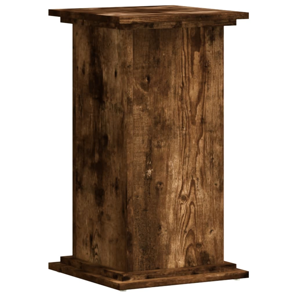 Plantenstandaard 33x33x60 cm bewerkt hout gerookt eikenkleurig is nu te koop bij PeponiXL, paradijselijk wonen!