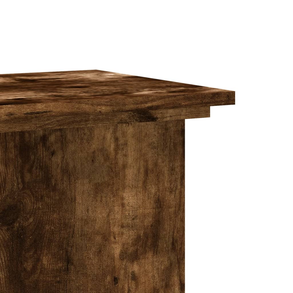 Plantenstandaard 33x33x60 cm bewerkt hout gerookt eikenkleurig is nu te koop bij PeponiXL, paradijselijk wonen!