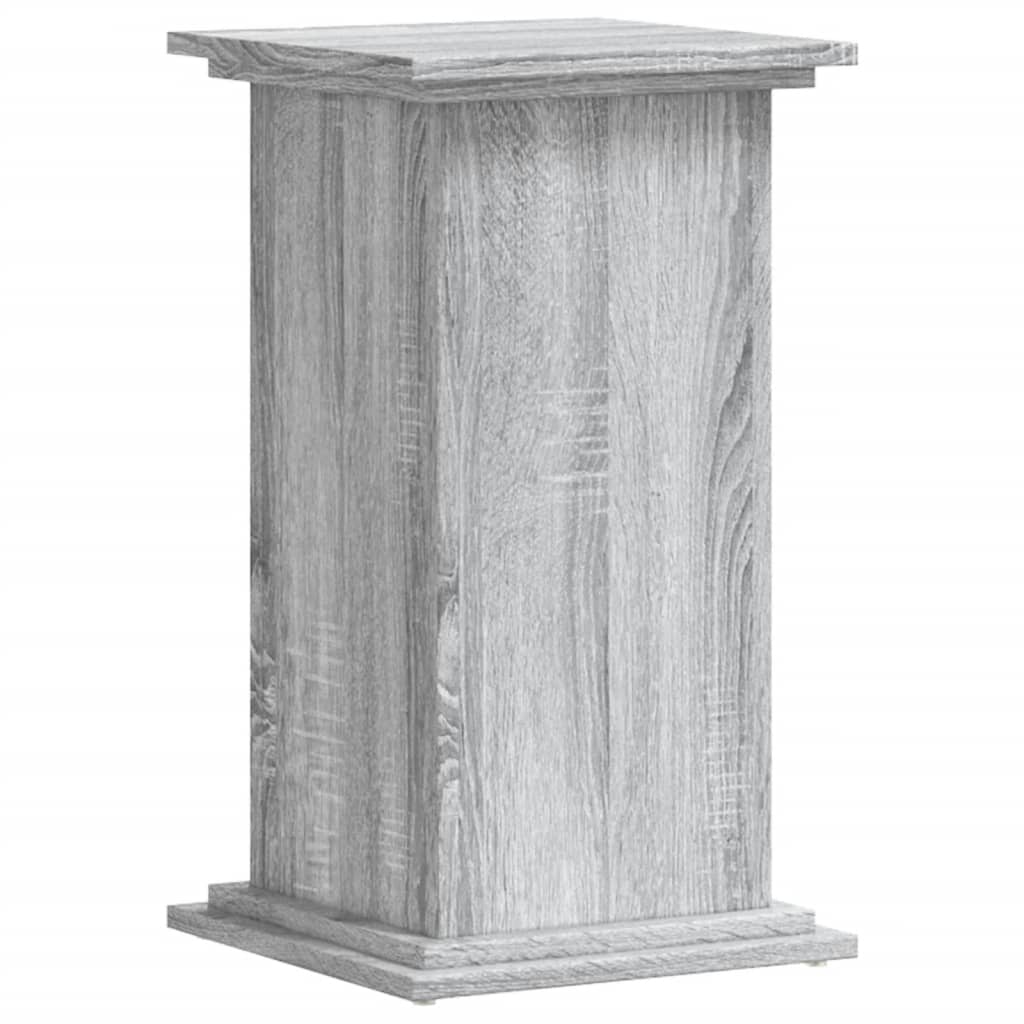 Plantenstandaard 33x33x60 cm bewerkt hout grijs sonoma eiken is nu te koop bij PeponiXL, paradijselijk wonen!