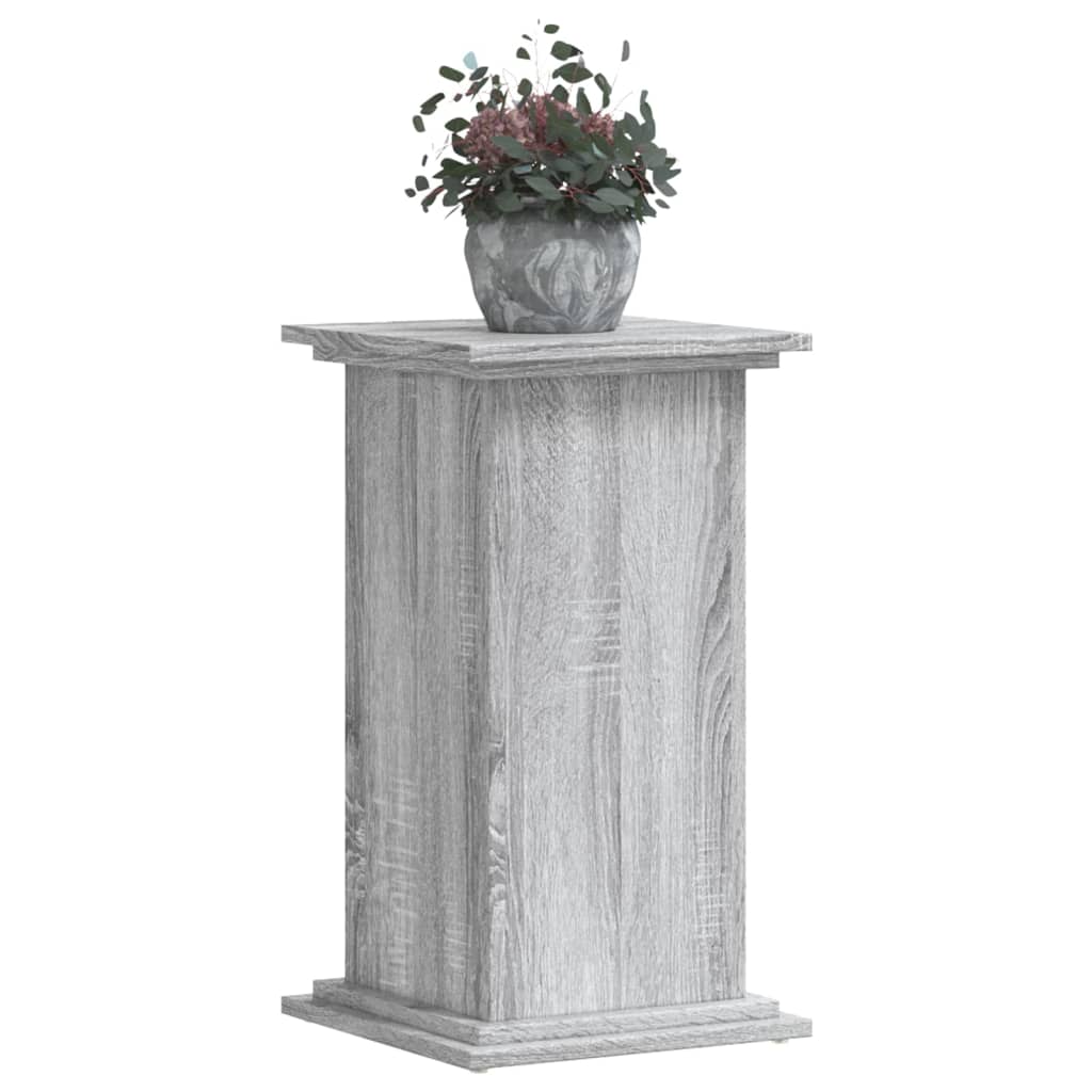 Plantenstandaard 33x33x60 cm bewerkt hout grijs sonoma eiken is nu te koop bij PeponiXL, paradijselijk wonen!