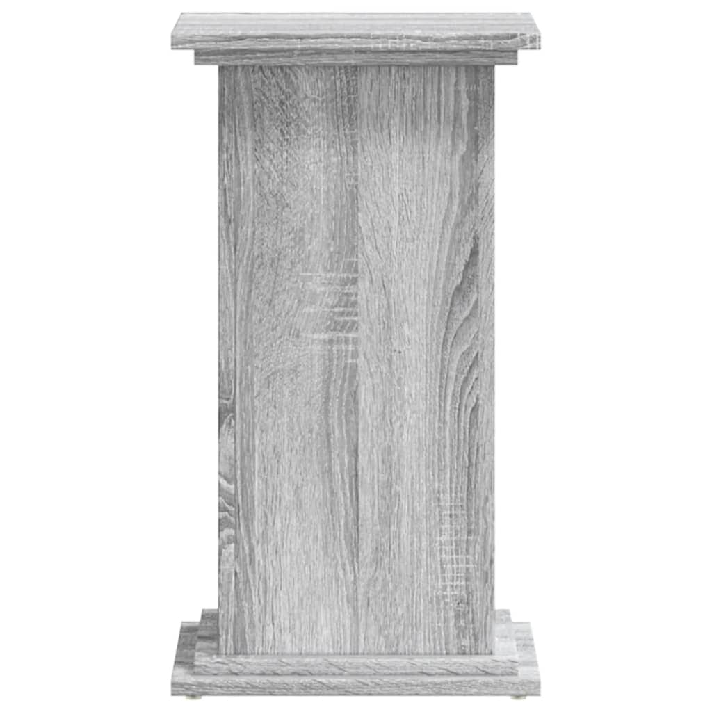 Plantenstandaard 33x33x60 cm bewerkt hout grijs sonoma eiken is nu te koop bij PeponiXL, paradijselijk wonen!