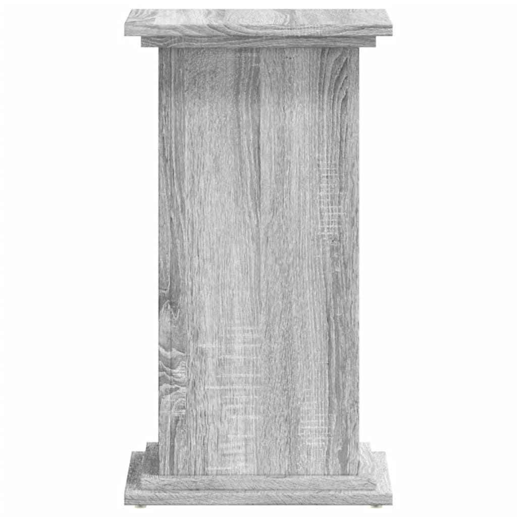 Plantenstandaard 33x33x60 cm bewerkt hout grijs sonoma eiken is nu te koop bij PeponiXL, paradijselijk wonen!