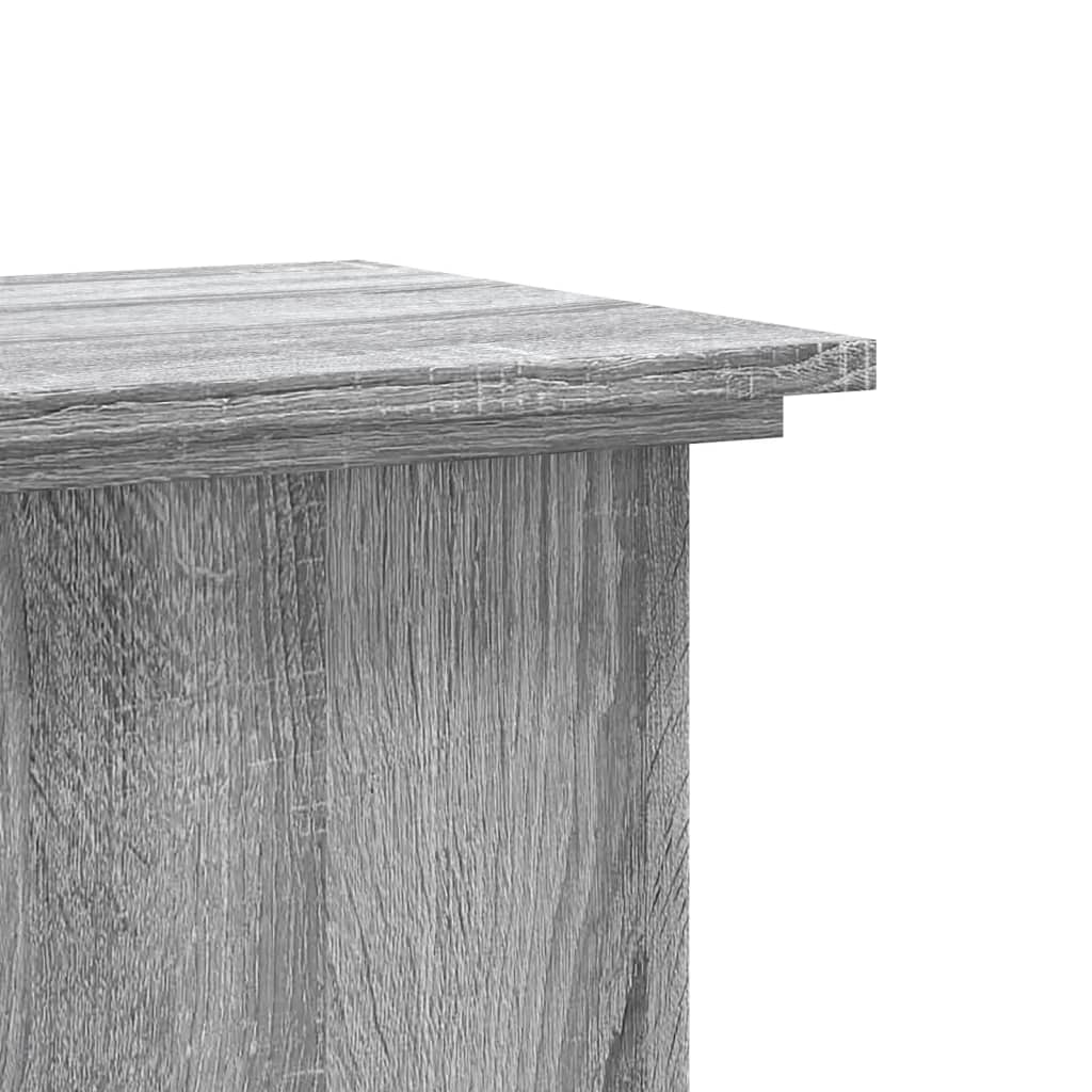 Plantenstandaard 33x33x60 cm bewerkt hout grijs sonoma eiken is nu te koop bij PeponiXL, paradijselijk wonen!