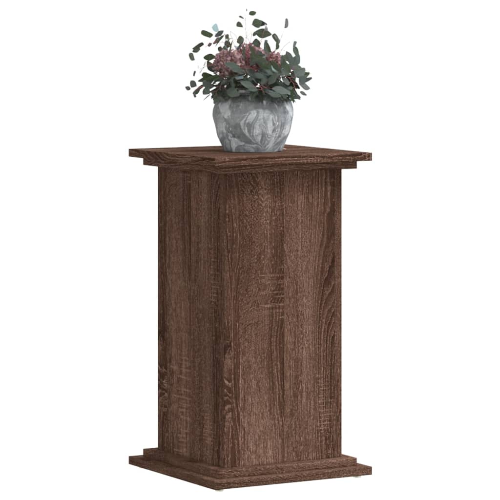 Plantenstandaard 33x33x60 cm bewerkt hout bruin eikenkleurig is nu te koop bij PeponiXL, paradijselijk wonen!