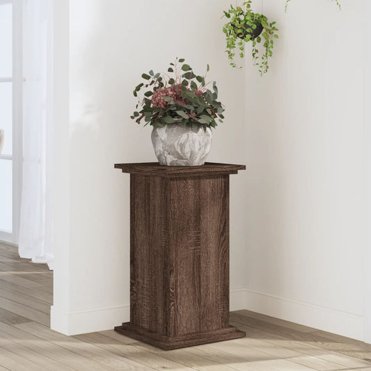 Plantenstandaard 33x33x60 cm bewerkt hout bruin eikenkleurig is nu te koop bij PeponiXL, paradijselijk wonen!