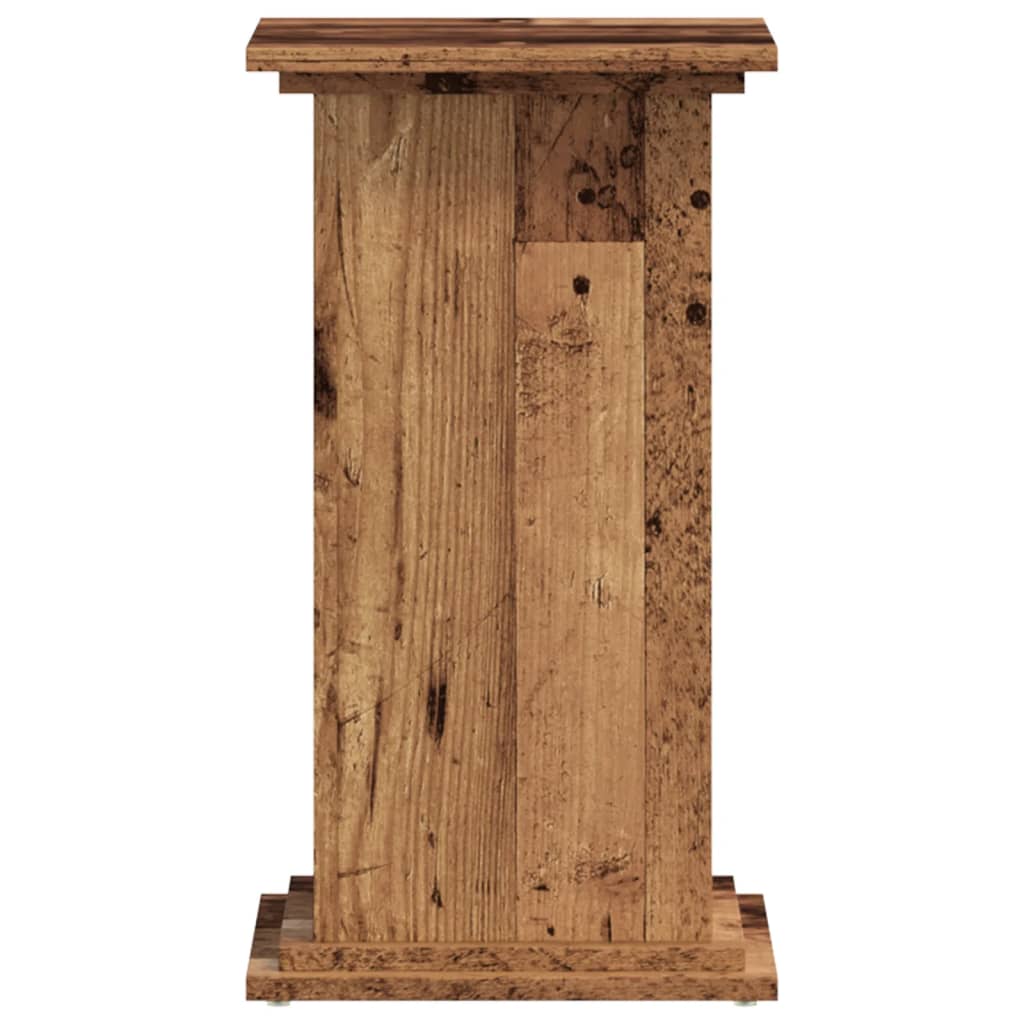 Plantenstandaard 33x33x60 cm bewerkt hout oud houtkleurig is nu te koop bij PeponiXL, paradijselijk wonen!
