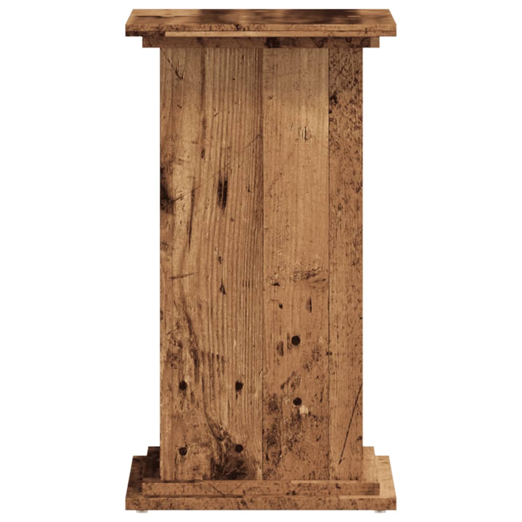 Plantenstandaard 33x33x60 cm bewerkt hout oud houtkleurig is nu te koop bij PeponiXL, paradijselijk wonen!