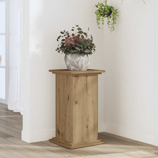 Plantenstandaard 33x33x60 cm bewerkt hout artisanaal eiken is nu te koop bij PeponiXL, paradijselijk wonen!