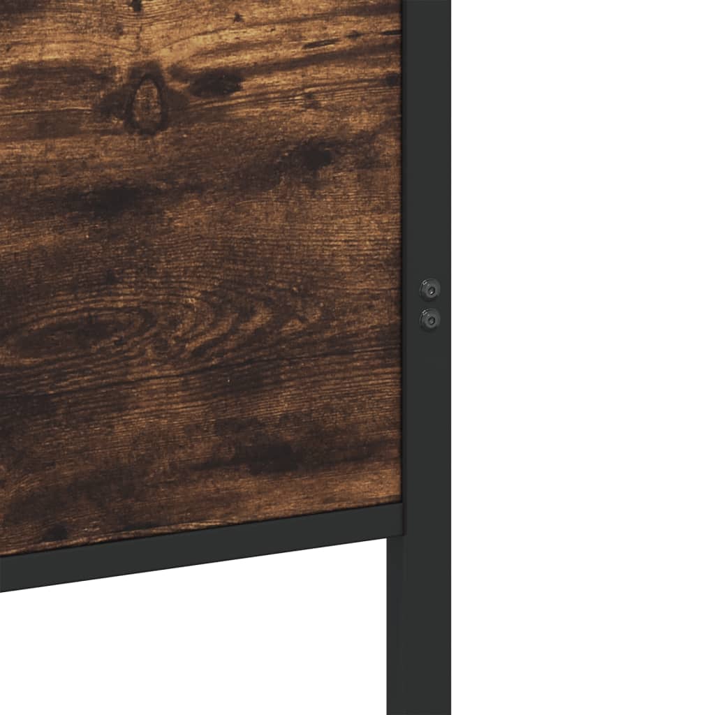 Bedframe zonder matras metaal gerookt eikenkleurig 90x200 cm is nu te koop bij PeponiXL, paradijselijk wonen!
