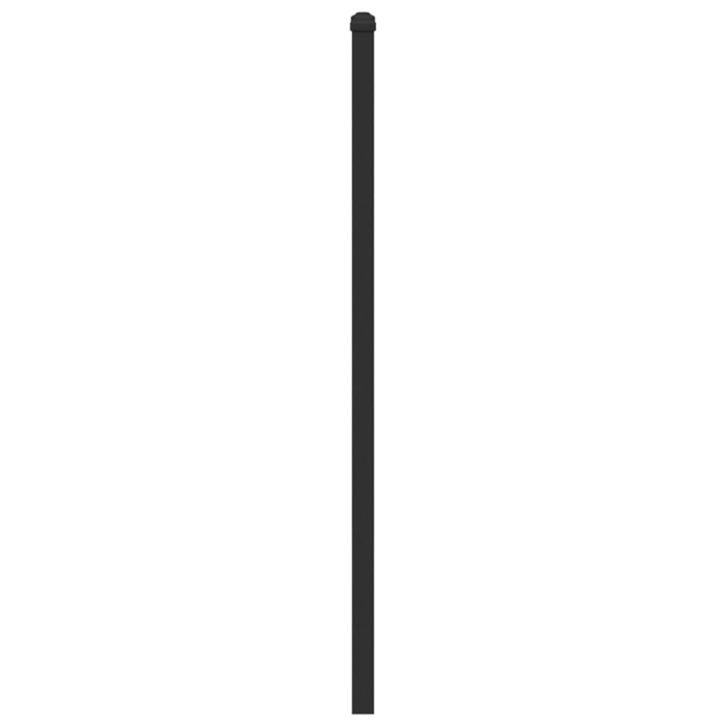Vervangend hoofdbord 100 cm bewerkt hout en staal gerookt eikenkleurig is nu te koop bij PeponiXL, paradijselijk wonen!