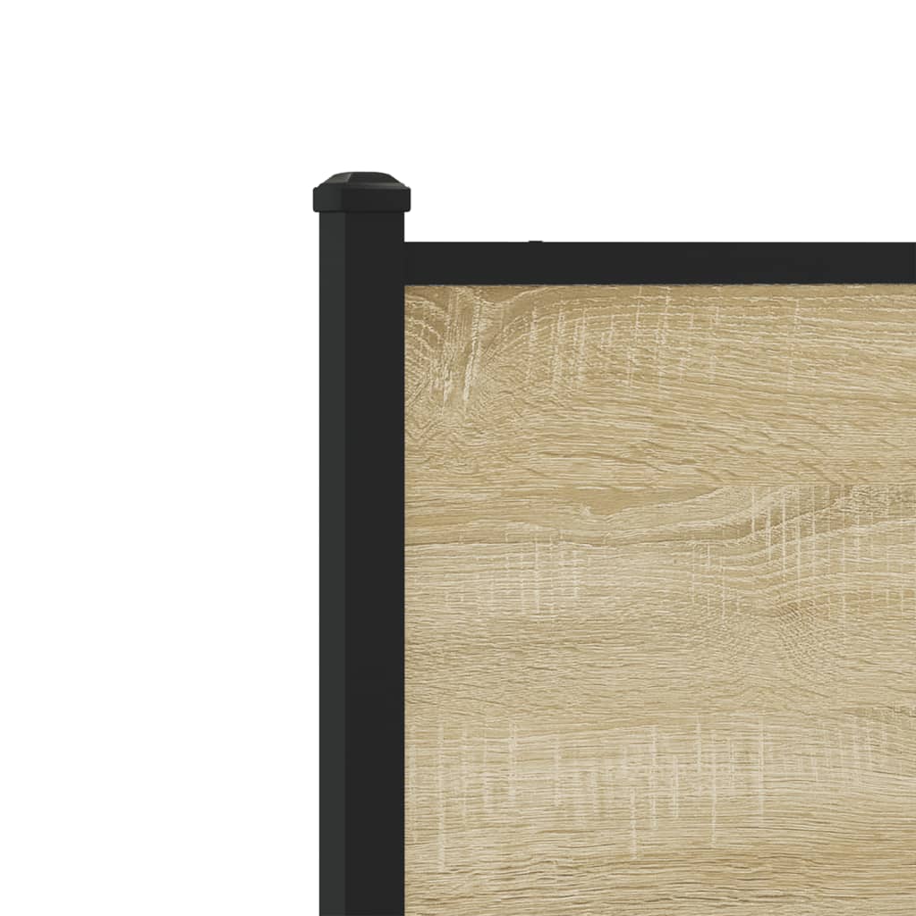 Bedframe zonder matras metaal sonoma eikenkleurig 75x190 cm is nu te koop bij PeponiXL, paradijselijk wonen!