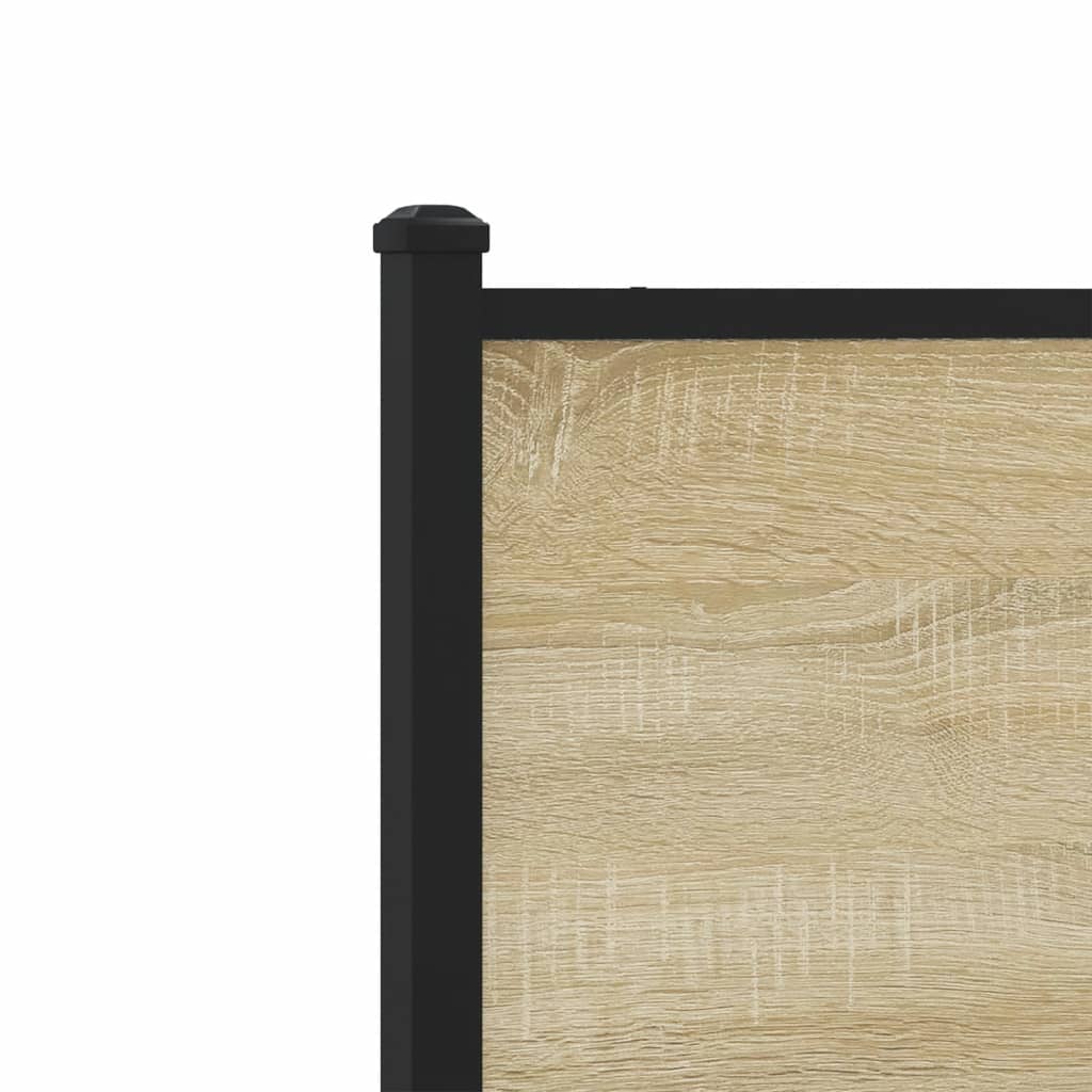 Bedframe zonder matras metaal sonoma eikenkleurig 80x200 cm is nu te koop bij PeponiXL, paradijselijk wonen!
