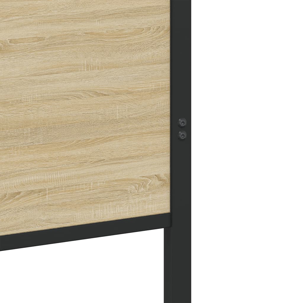 Bedframe zonder matras metaal sonoma eikenkleurig 100x200 cm is nu te koop bij PeponiXL, paradijselijk wonen!