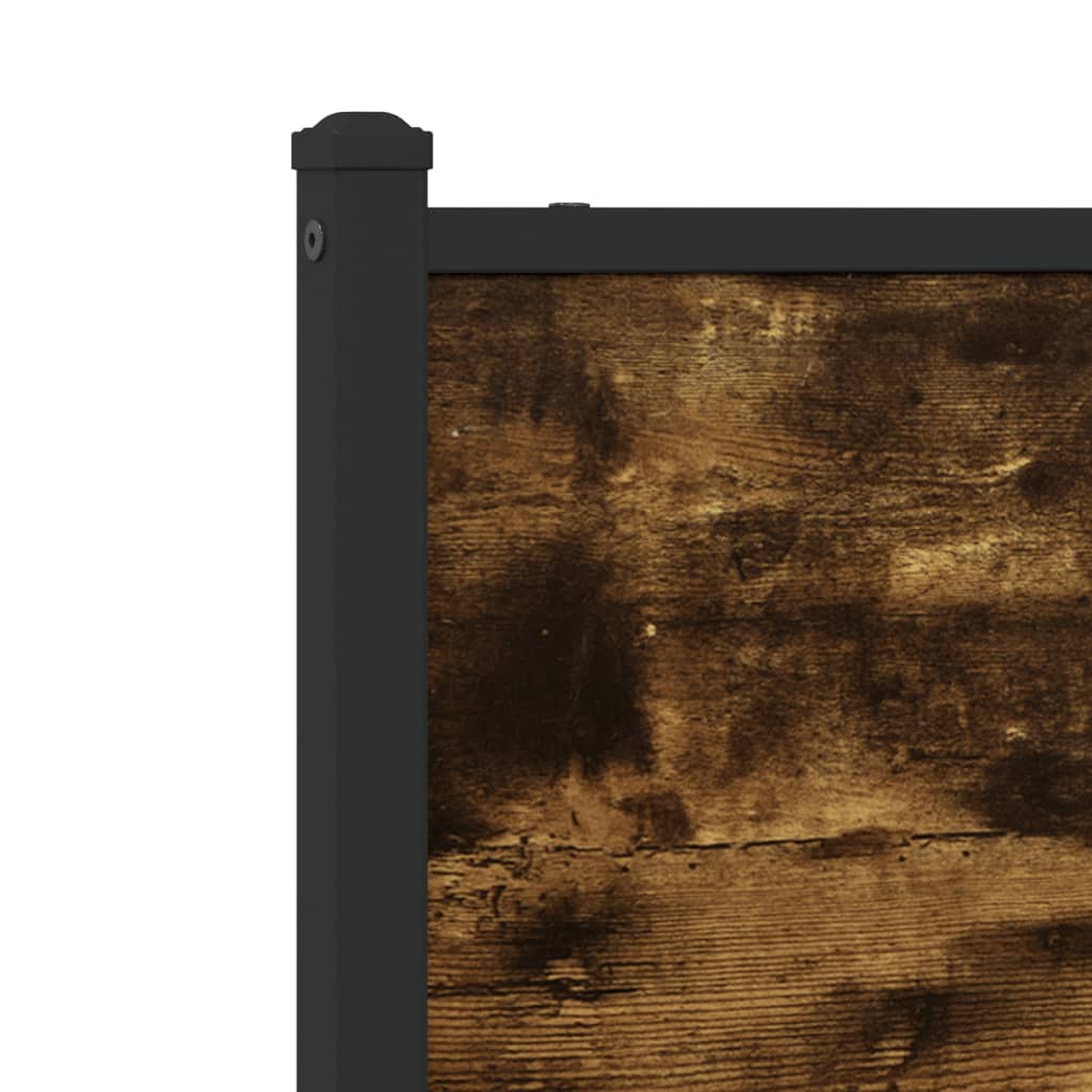 Bedframe zonder matras metaal gerookt eikenkleurig 90x190 cm is nu te koop bij PeponiXL, paradijselijk wonen!