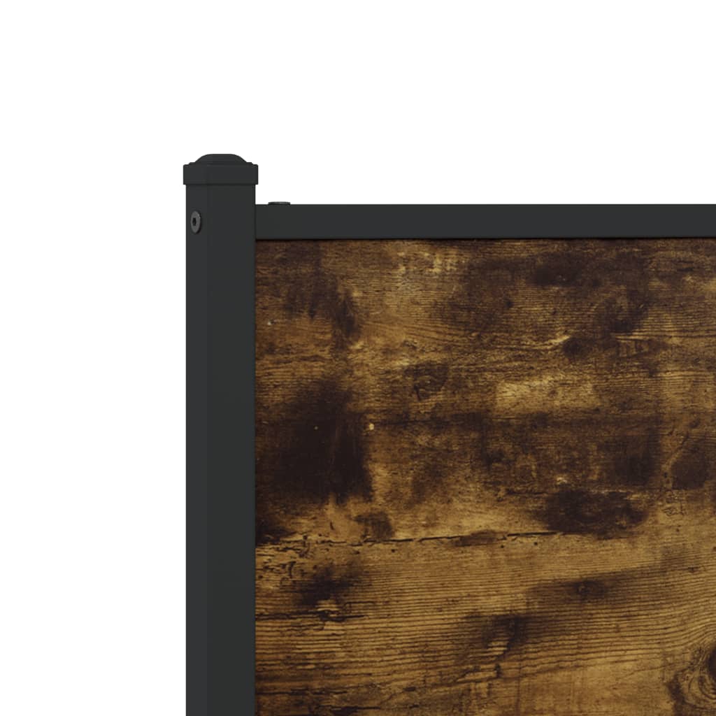 Bedframe zonder matras metaal gerookt eikenkleurig 140x190 cm is nu te koop bij PeponiXL, paradijselijk wonen!