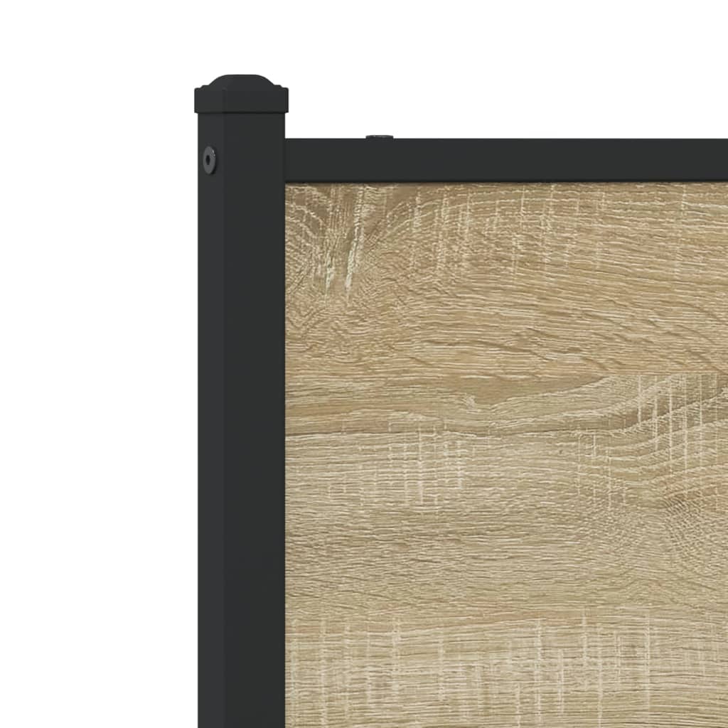 Bedframe zonder matras metaal sonoma eikenkleurig 75x190 cm is nu te koop bij PeponiXL, paradijselijk wonen!