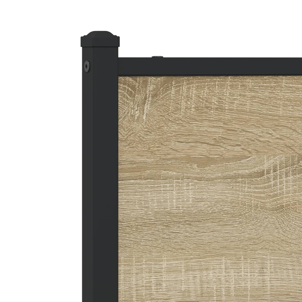 Bedframe zonder matras metaal sonoma eikenkleurig 100x200 cm is nu te koop bij PeponiXL, paradijselijk wonen!