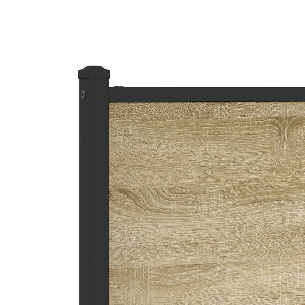 Bedframe zonder matras metaal sonoma eikenkleurig 80x200 cm is nu te koop bij PeponiXL, paradijselijk wonen!