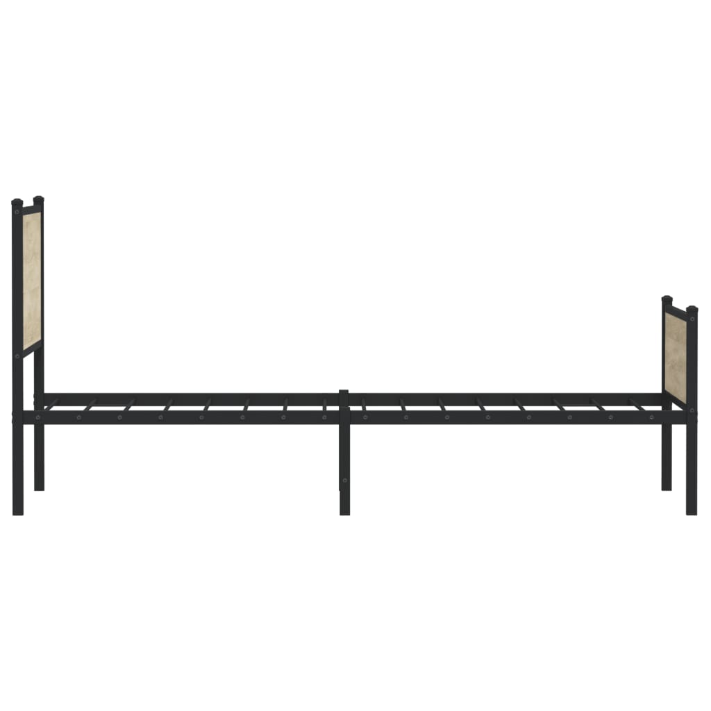 Bedframe zonder matras metaal sonoma eikenkleurig 107x203 cm is nu te koop bij PeponiXL, paradijselijk wonen!