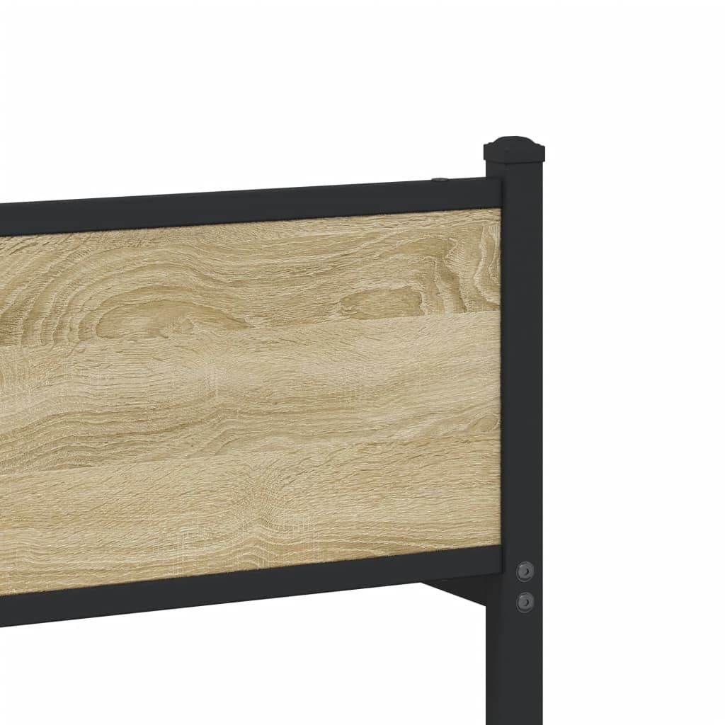 Bedframe zonder matras metaal sonoma eikenkleurig 107x203 cm is nu te koop bij PeponiXL, paradijselijk wonen!