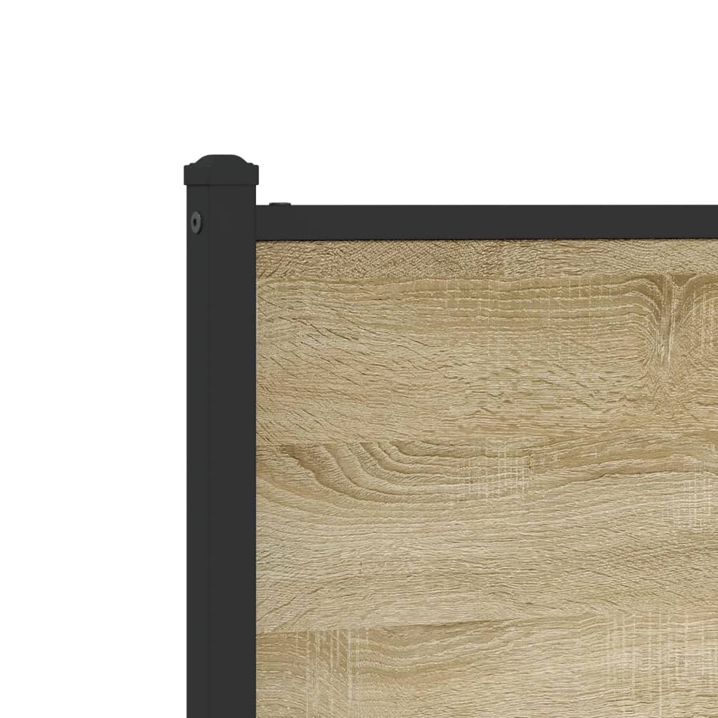 Bedframe zonder matras metaal sonoma eikenkleurig 140x190 cm is nu te koop bij PeponiXL, paradijselijk wonen!