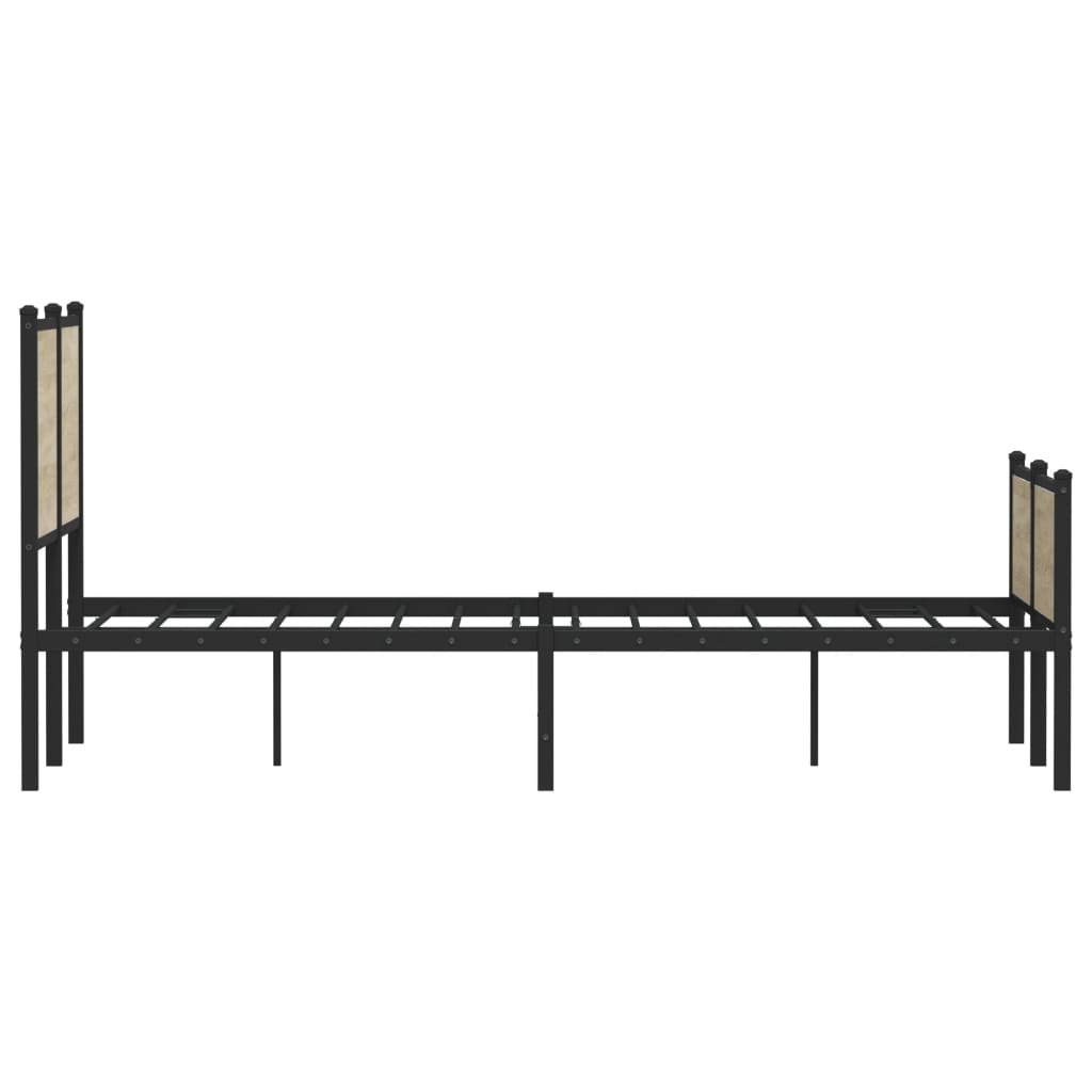 Bedframe zonder matras metaal sonoma eikenkleurig 140x200 cm is nu te koop bij PeponiXL, paradijselijk wonen!