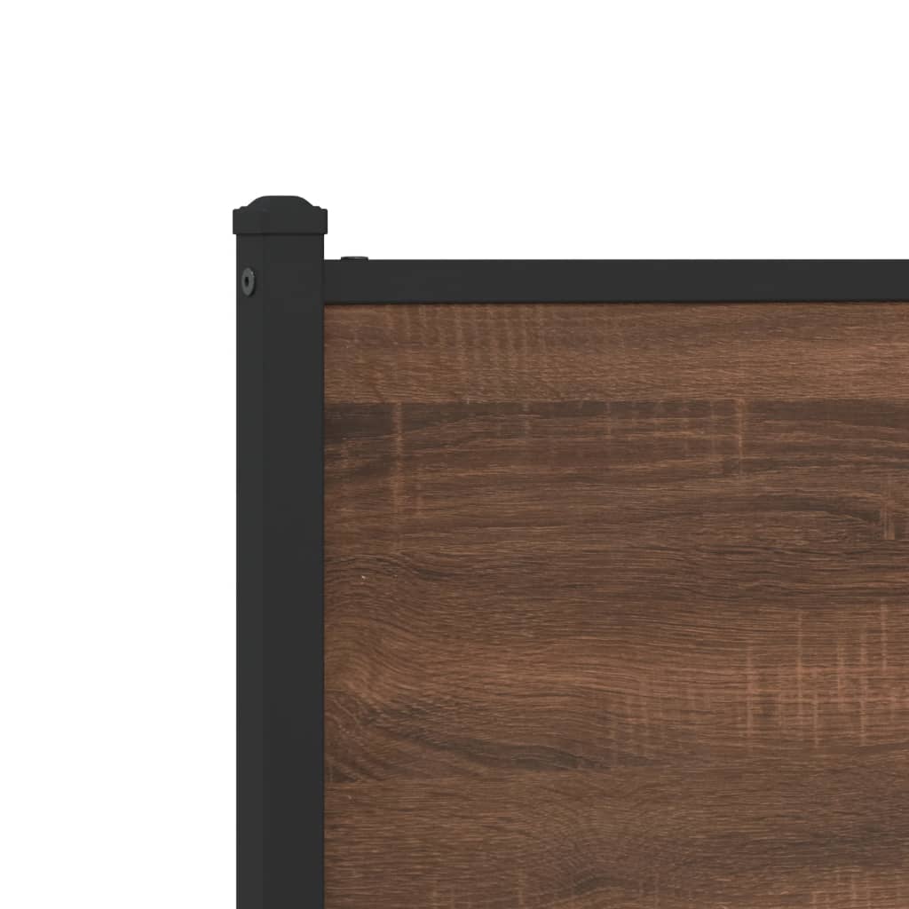 Bedframe zonder matras metaal bruin eikenkleurig 75x190 cm is nu te koop bij PeponiXL, paradijselijk wonen!