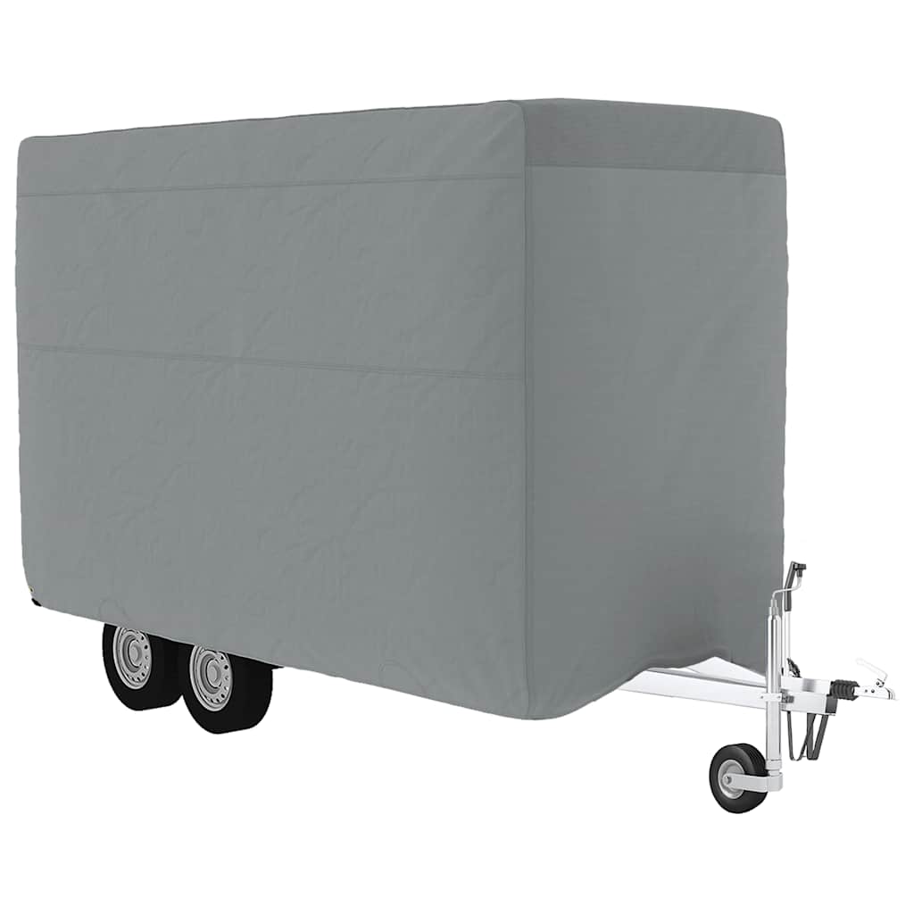 Paardentrailerhoes 376x168x240 cm vliesvlies grijs is nu te koop bij PeponiXL, paradijselijk wonen!