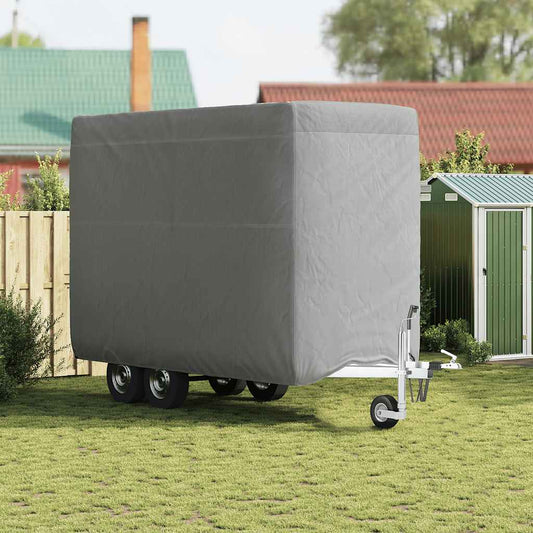 Paardentrailerhoes 376x168x240 cm vliesvlies grijs is nu te koop bij PeponiXL, paradijselijk wonen!