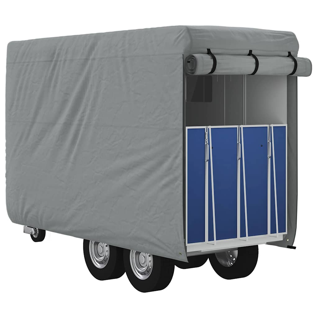 Paardentrailerhoes 396x178x250 cm vliesvlies grijs is nu te koop bij PeponiXL, paradijselijk wonen!