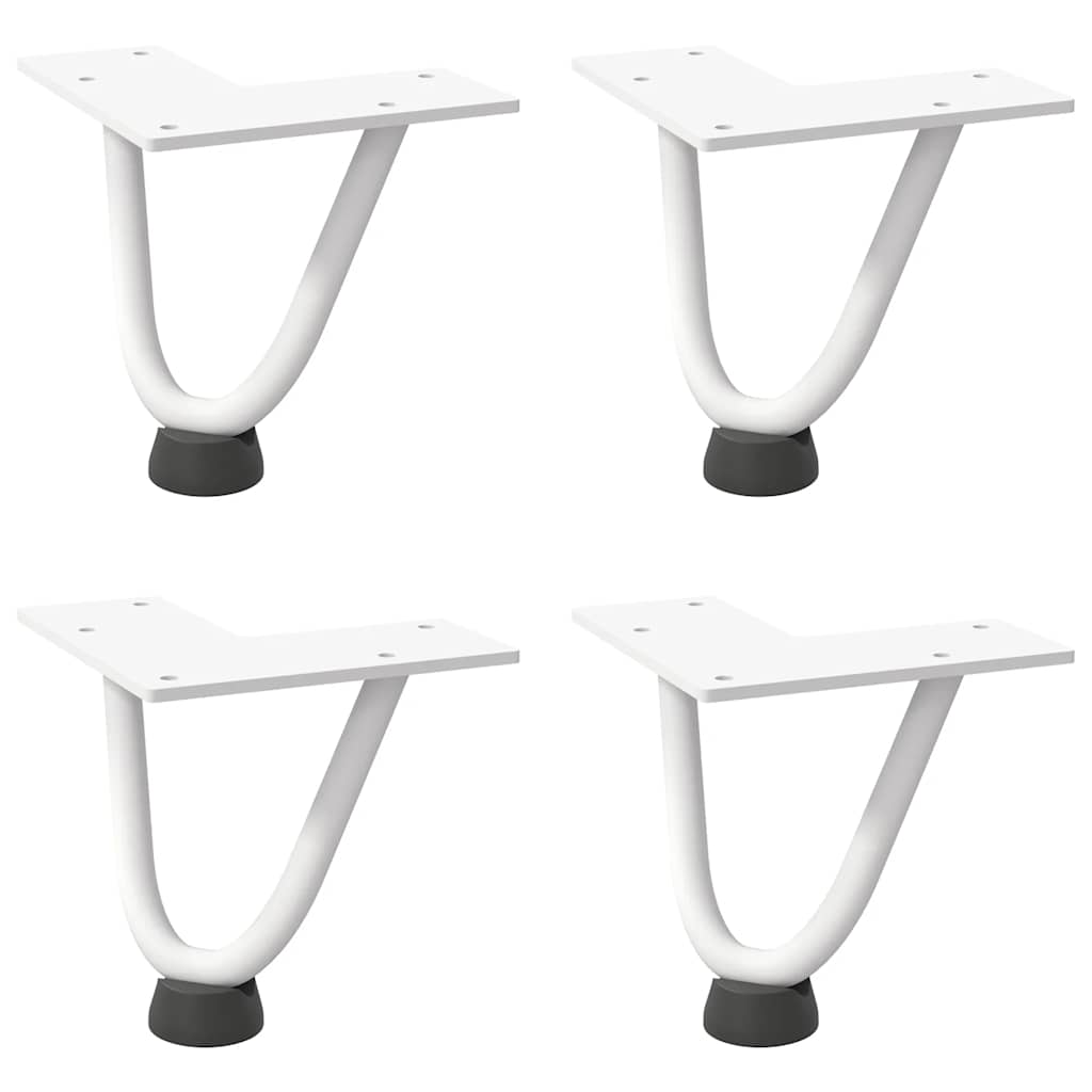 Haarnadelpoten voor Salontafel 4 st 10 cm massief staal wit is nu te koop bij PeponiXL, paradijselijk wonen!