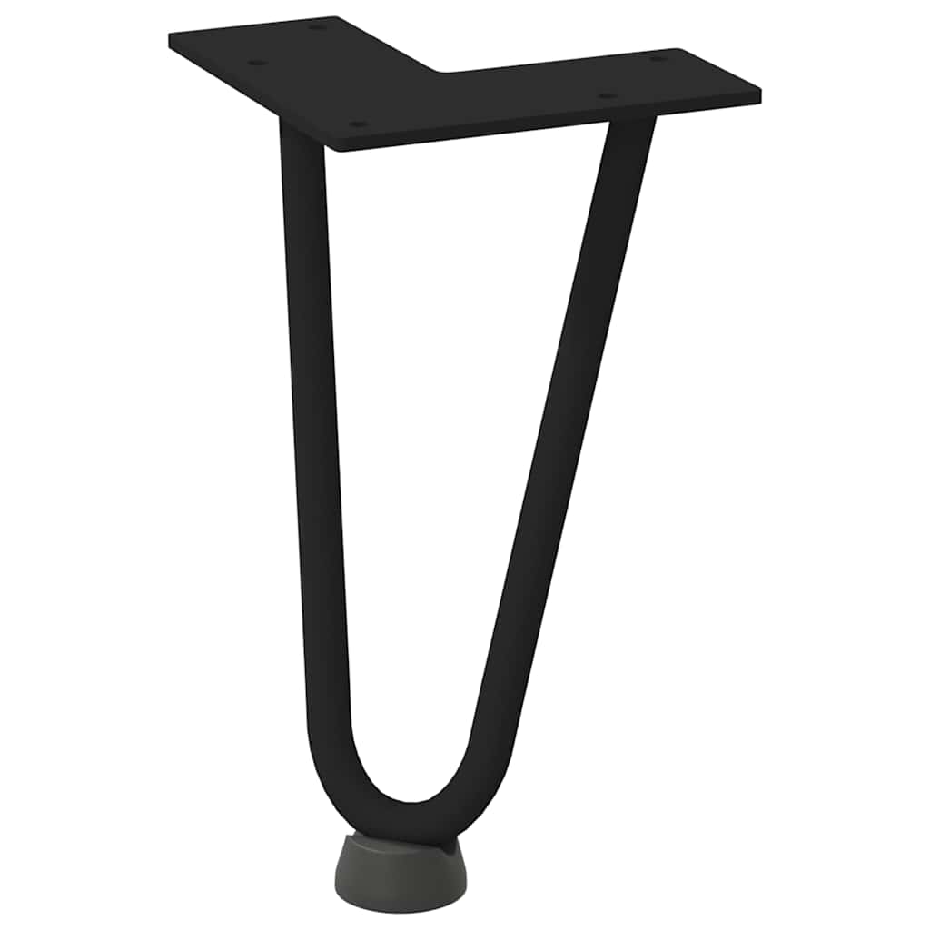 Haarnadelpoten voor Salontafel 4 st 20 cm massief staal zwart is nu te koop bij PeponiXL, paradijselijk wonen!