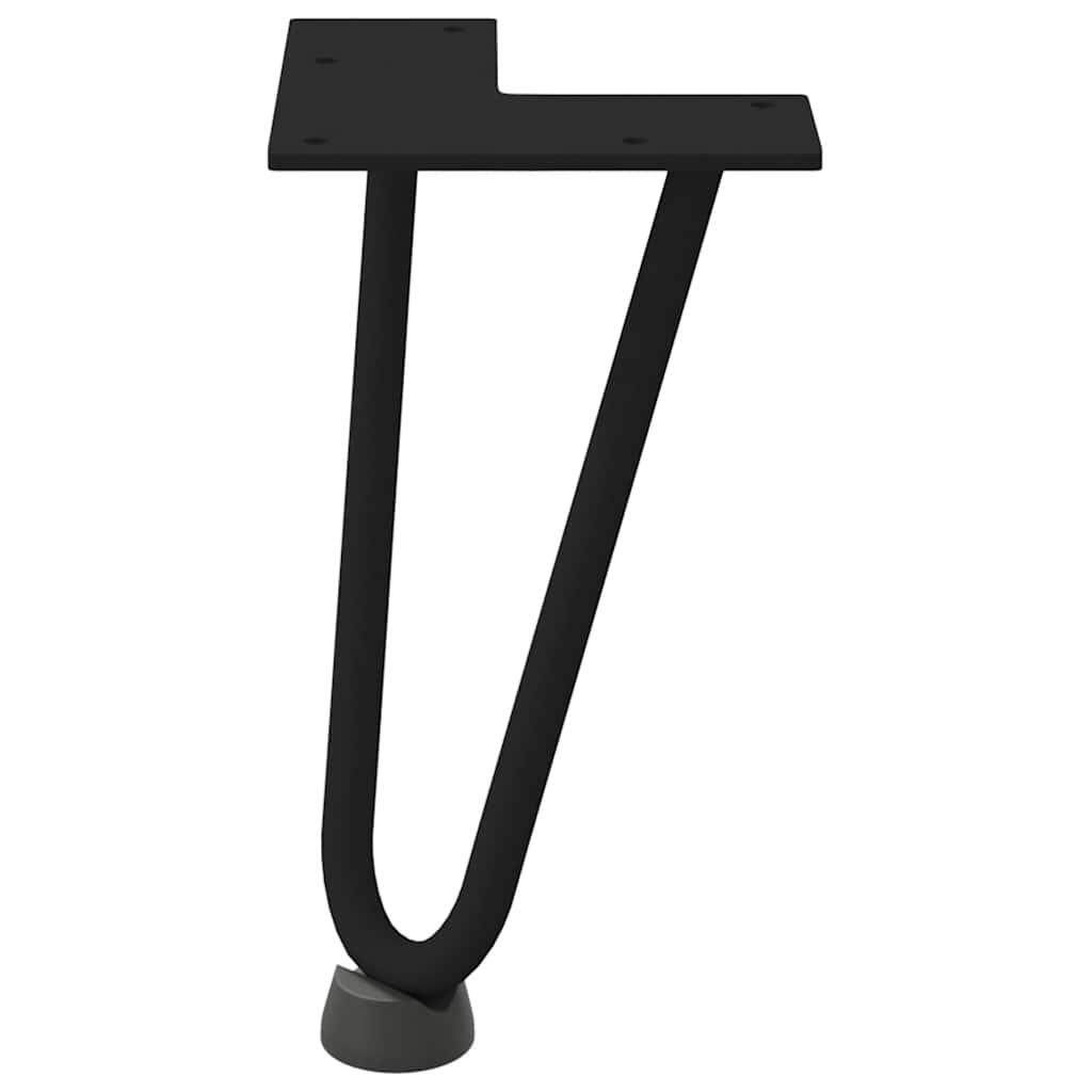 Haarnadelpoten voor Salontafel 4 st 20 cm massief staal zwart is nu te koop bij PeponiXL, paradijselijk wonen!