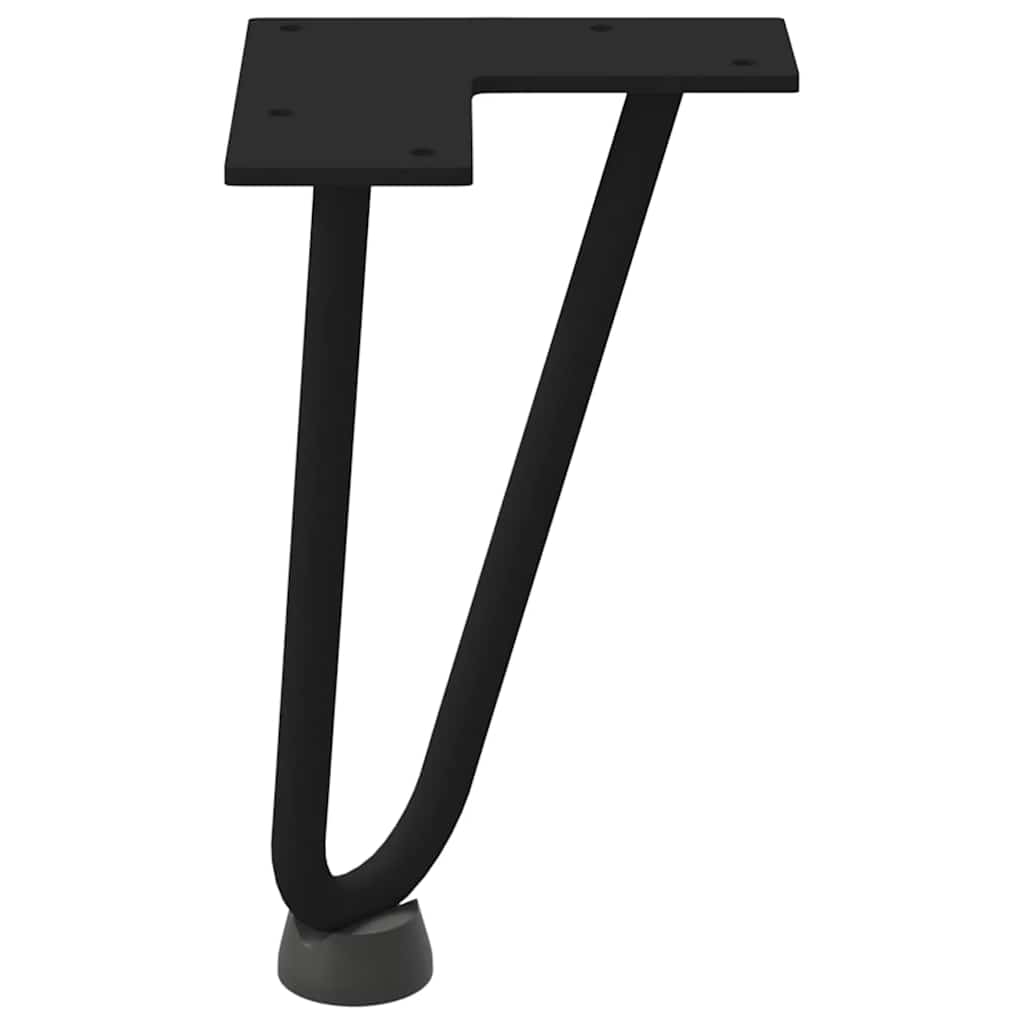 Haarnadelpoten voor Salontafel 4 st 20 cm massief staal zwart is nu te koop bij PeponiXL, paradijselijk wonen!