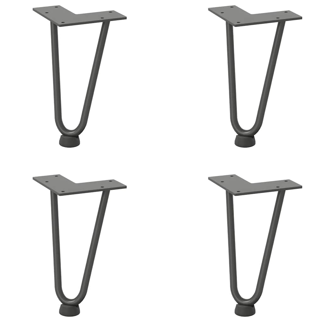 Haarnadelpoten voor Salontafel 4 st 20 cm massief staal antracietkleurig is nu te koop bij PeponiXL, paradijselijk wonen!