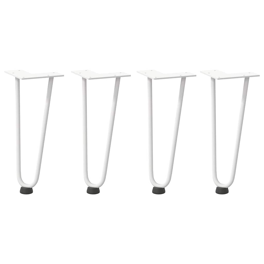 Haarnadelpoten voor Salontafel 4 st 30 cm massief staal wit is nu te koop bij PeponiXL, paradijselijk wonen!