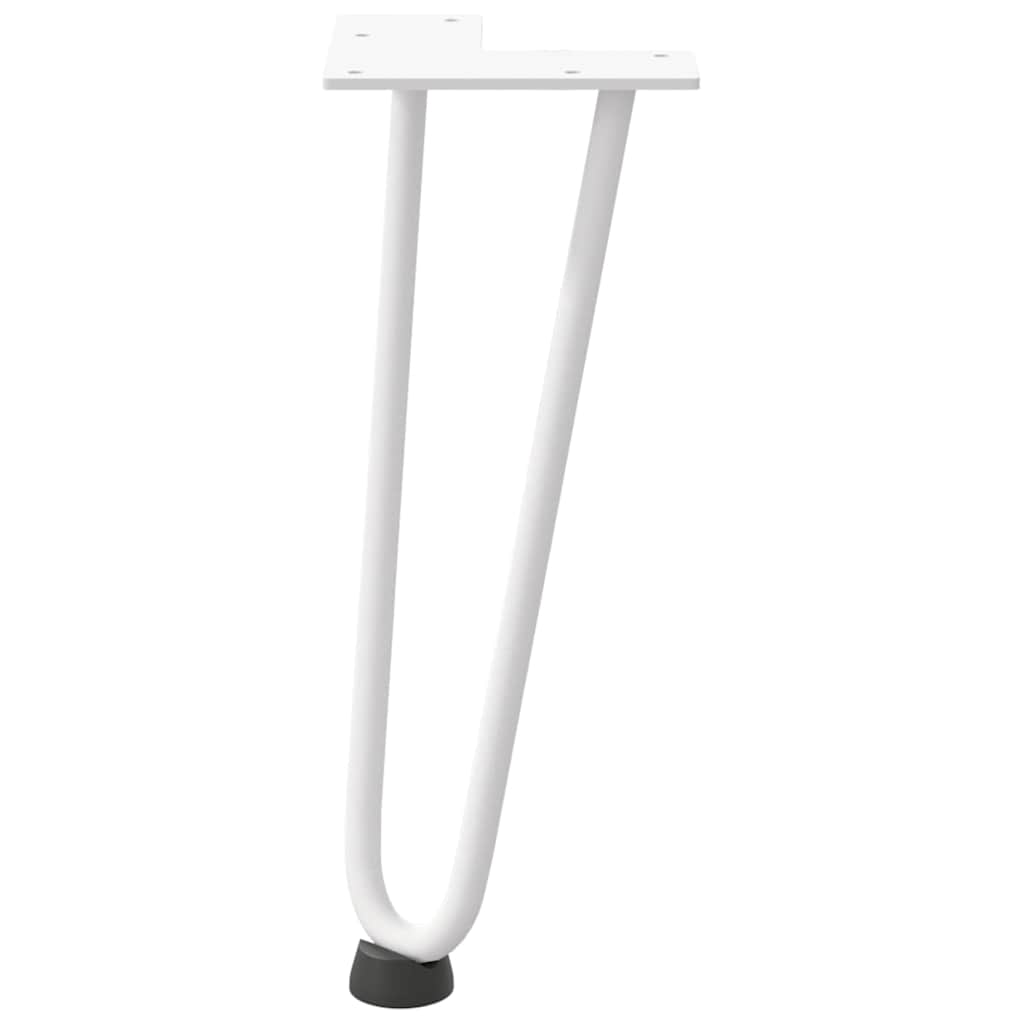 Haarnadelpoten voor Salontafel 4 st 30 cm massief staal wit is nu te koop bij PeponiXL, paradijselijk wonen!