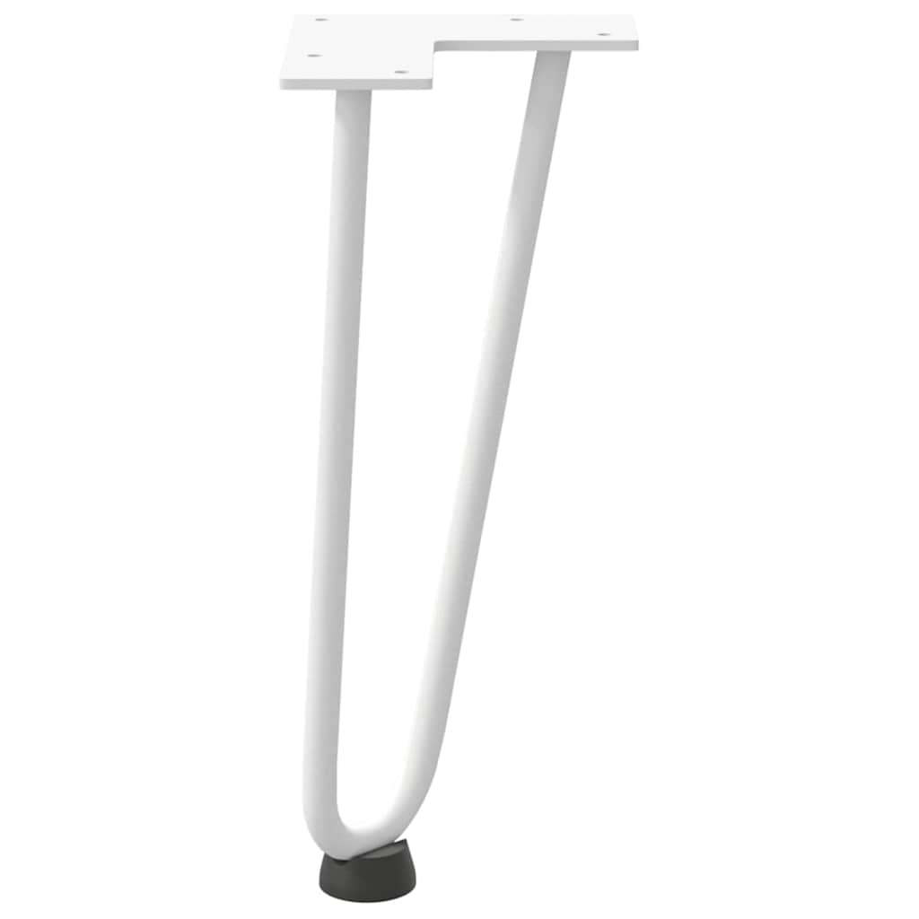 Haarnadelpoten voor Salontafel 4 st 30 cm massief staal wit is nu te koop bij PeponiXL, paradijselijk wonen!
