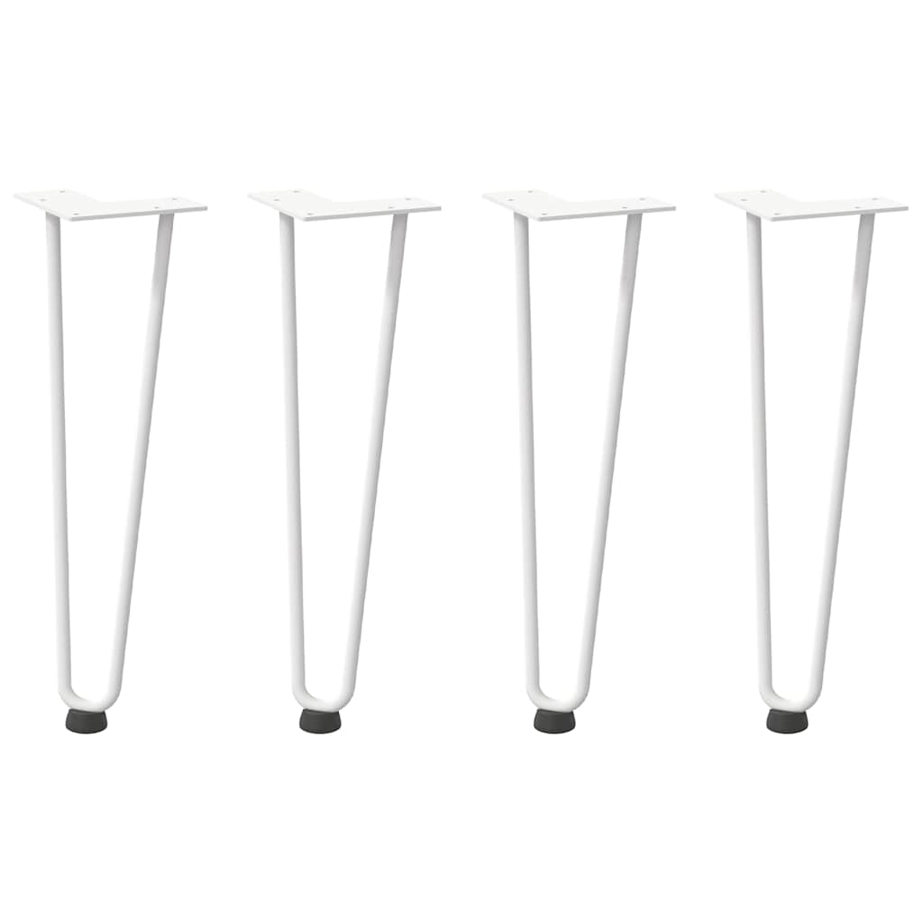 Haarnadelpoten voor Salontafel 4 st 42 cm massief staal wit is nu te koop bij PeponiXL, paradijselijk wonen!